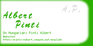 albert pinti business card